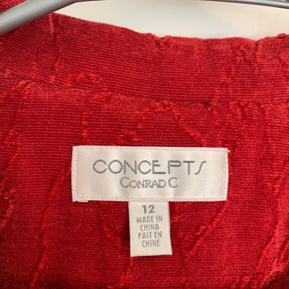𝅺concepts Conrad C Vintage Red Velvet Jacket - Picture 2 of 5